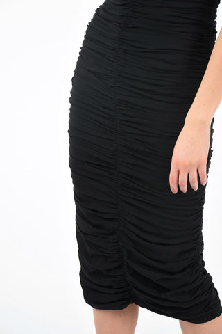 Wrinkled Dress with Laced Details
