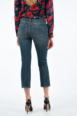High-Waist Crop Jeans 20cm