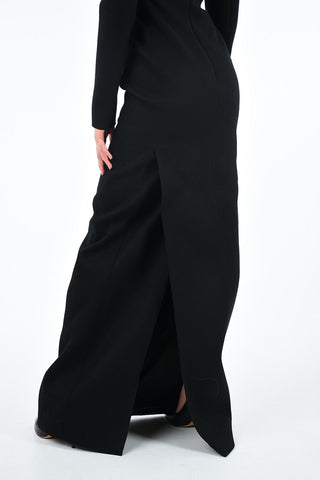 Wool Dress with Sweetheart Neckline and Corset
