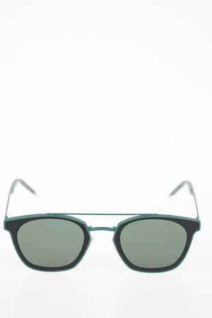 Wayfarer Sunglasses with Metal Frame and Double-Bridge Design
