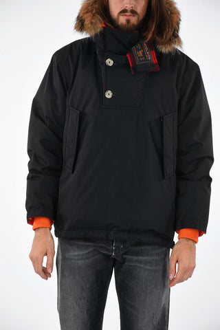 Reversible ATLANTIC SMOCK Down Jacket with Furred Detailing