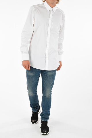 Cotton-poplin GOLD Shirt with Classic Collar