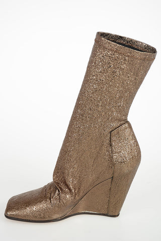10cm Glittered SOCK WEDGE Ankle Boots
