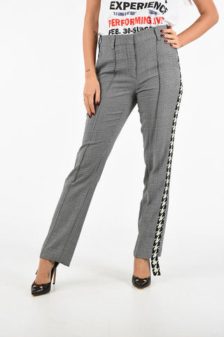 Virgin Wool Pied de Poule Print Trousers