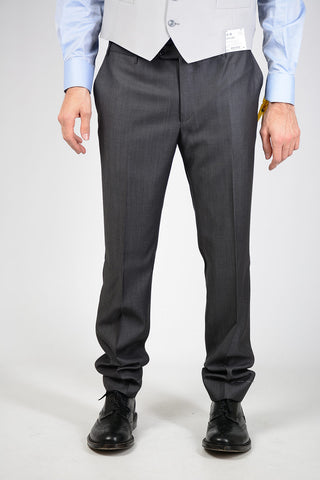 Gray Wool 3 Pieces Ceremony Suit Size 54 Ita