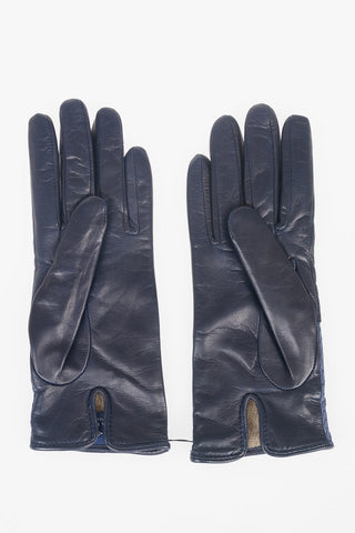 Leather Gloves with Snake Printed