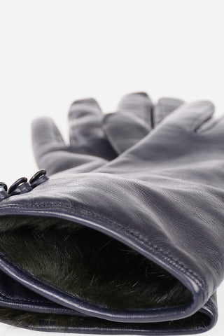 Leather Gloves with Fur