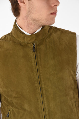 ID Sleeveless Suede Jacket