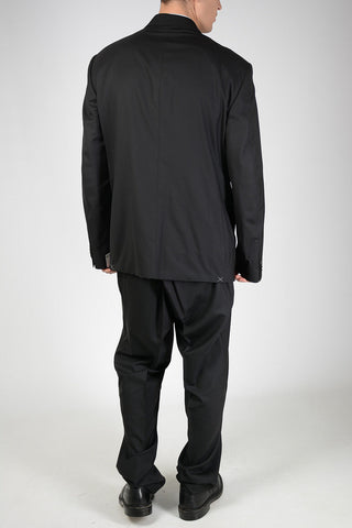 Black Suit Single Breasted Blazer Pants Size 64 IT