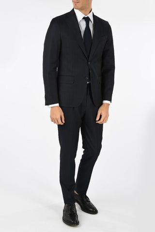 CC COLLECTION Zweiknopf-Anzug RETAILORED Drop 7R Tartan aus Schurwolle