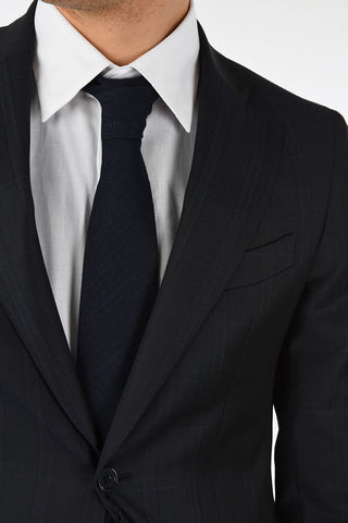 CC COLLECTION Zweiknopf-Anzug RETAILORED Drop 7R Tartan aus Schurwolle