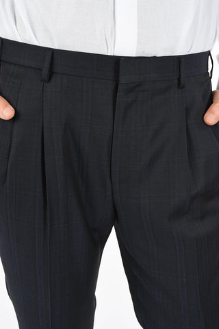 CC COLLECTION Zweiknopf-Anzug RETAILORED Drop 7R Tartan aus Schurwolle