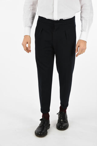 CC COLLECTION Single Pleat Pants with Elastic Waist