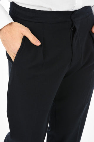 CC COLLECTION Single Pleat Pants with Elastic Waist