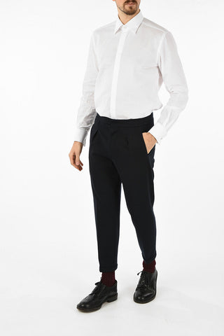 CC COLLECTION Single Pleat Pants with Elastic Waist