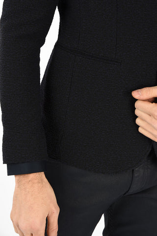 EMPORIO Blazer Semifoderato in Jacquard Tech con Revers Classico