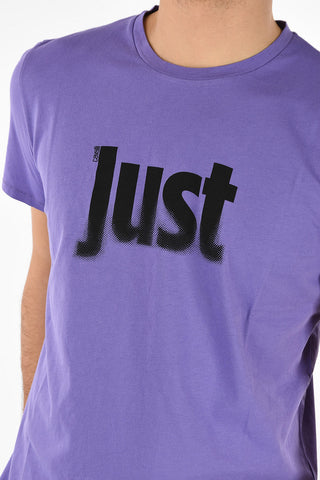 Crewneck T-shirt with Printed Logo