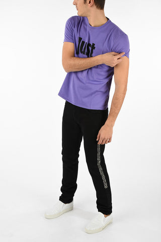Crewneck T-shirt with Printed Logo
