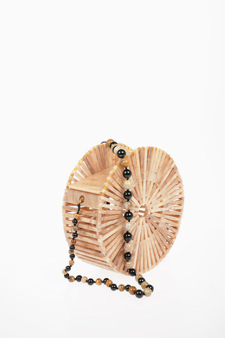 Shoulder Bag LUNA with Beaded Shoulder Strap