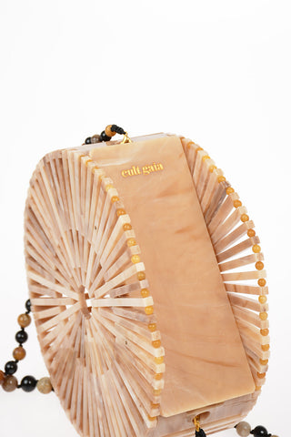 Shoulder Bag LUNA with Beaded Shoulder Strap