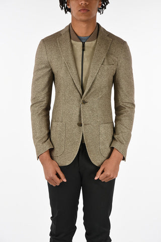 ID Silk and Cashmere 2 Buttons Blazer with Patch Pockts
