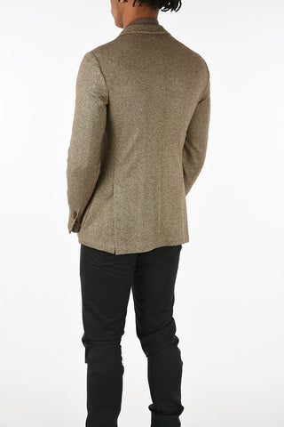 ID Silk and Cashmere 2 Buttons Blazer with Patch Pockts