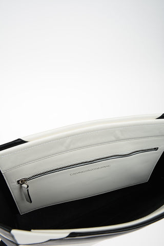 Geometric Leather Maxi Pochette
