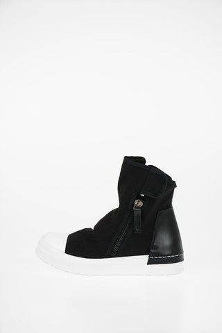 Textile SKIN High Top Sneakers with Double Zip Fastenings