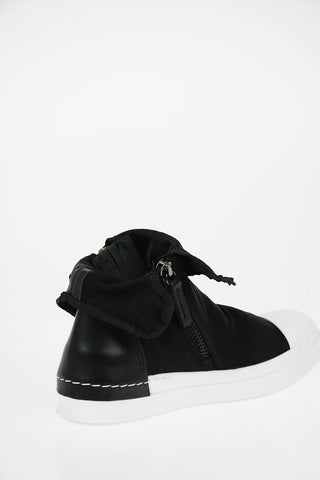 Textile SKIN High Top Sneakers with Double Zip Fastenings