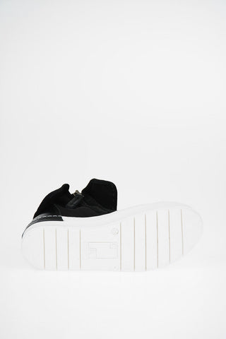 Textile SKIN High Top Sneakers with Double Zip Fastenings
