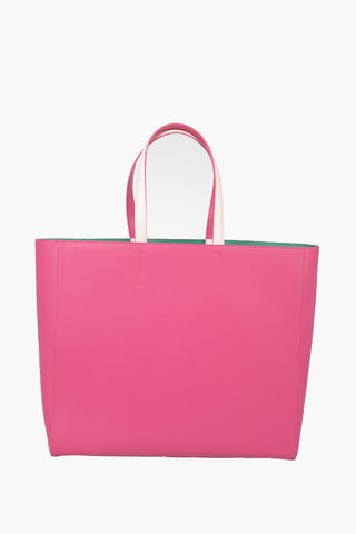 Leather TRAVEL IN LOVE shopper Bag