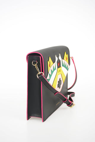 Leather TRAVEL IN LOVE Shoulder Bag