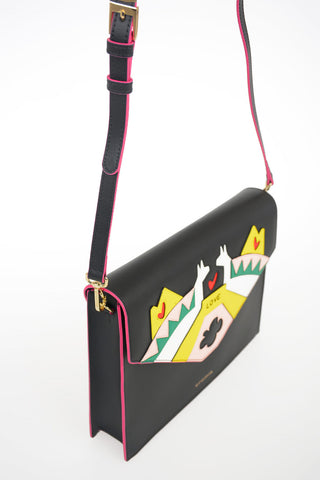 Leather TRAVEL IN LOVE Shoulder Bag