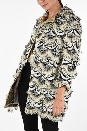Coat with Feathers and Sequins