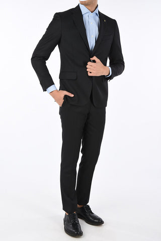 CC COLLECTION RIGHT side vents plain twill 2-button suit