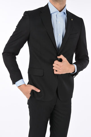 CC COLLECTION RIGHT side vents plain twill 2-button suit