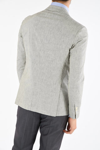 CC COLLECTION Balanced Stripe Linen Blend Blazer