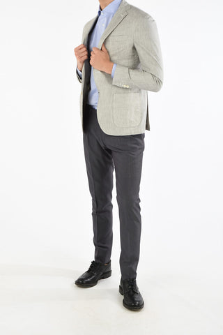 CC COLLECTION Balanced Stripe Linen Blend Blazer