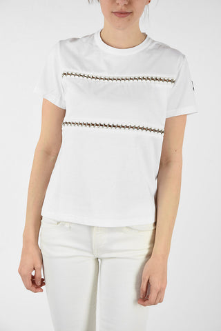NOIR KEI NINOMIYA 6 GENIUS Cotton Crew-neck T-shirt with Chain Detail