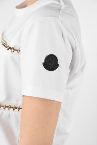 NOIR KEI NINOMIYA 6 GENIUS Cotton Crew-neck T-shirt with Chain Detail
