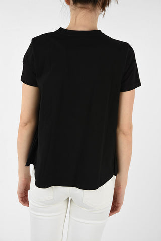 NOIR KEI NINOMIYA 6 GENIUS Cotton Crew-Neck T-Shirt with Perfored Detail