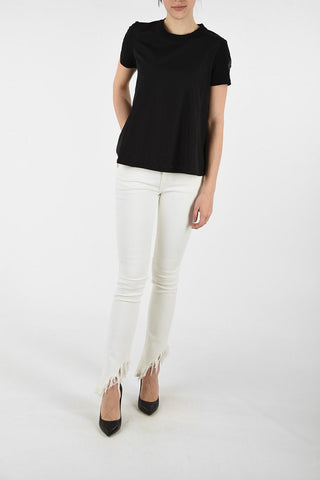NOIR KEI NINOMIYA 6 GENIUS Cotton Crew-Neck T-Shirt with Perfored Detail
