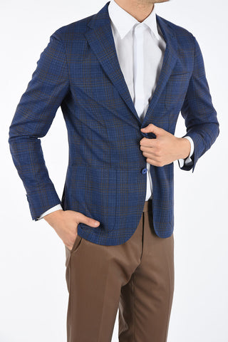 ID virgin wool check IDENTITY blazer