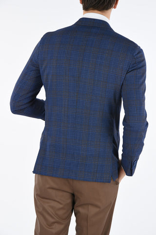 ID virgin wool check IDENTITY blazer