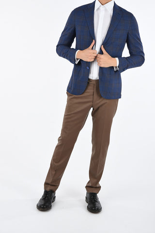 ID virgin wool check IDENTITY blazer