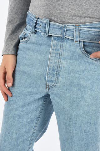 Light Wash Jeans with Belt 21 cm