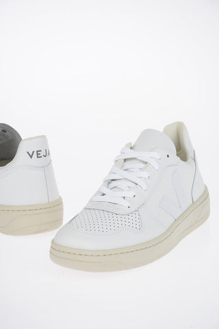 Sneakers in Pelle a Tinta Unita