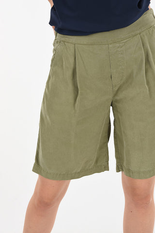 Bermuda Shorts with Elastic Waist