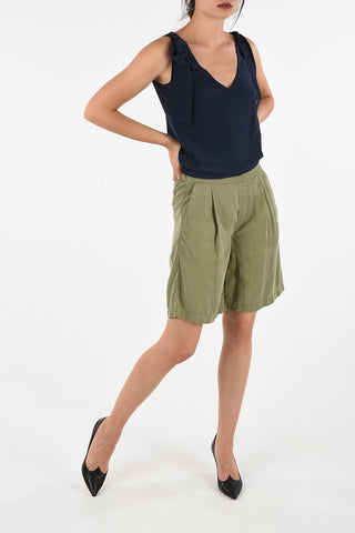 Bermuda Shorts with Elastic Waist