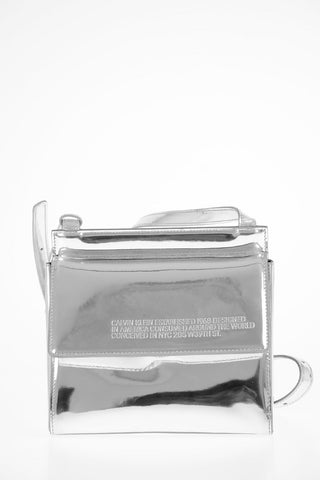 205W39NYC Metallic Leather FOLDOVER Shoulder Bag